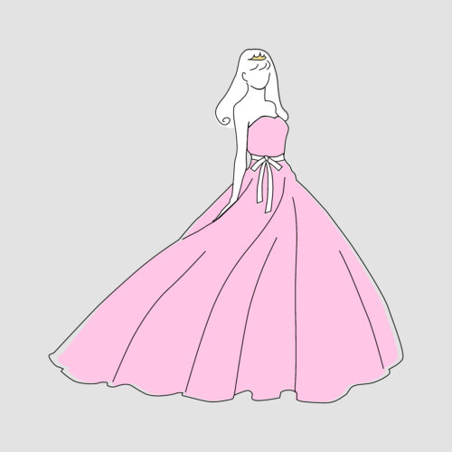 ピンクのカラードレスイメージ